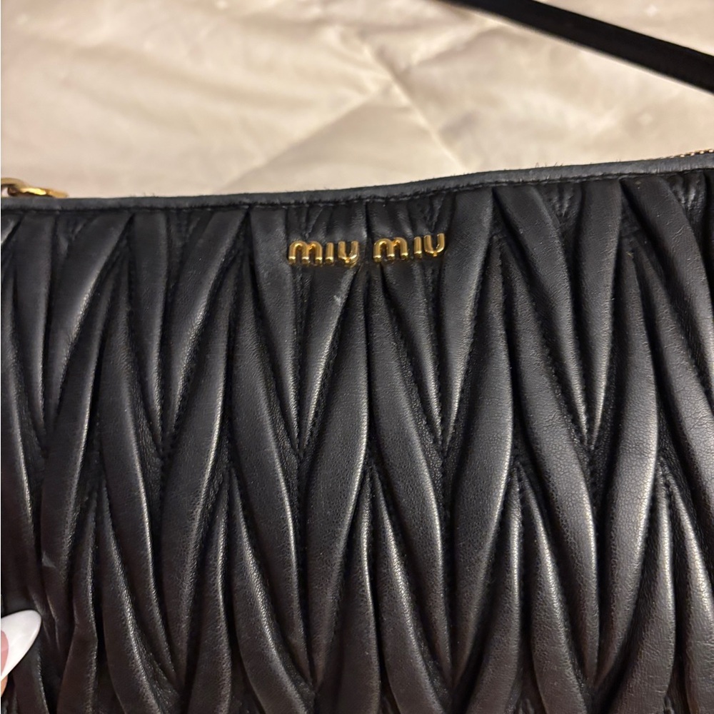 Miu Miu Black Quilted Crossbody Bag